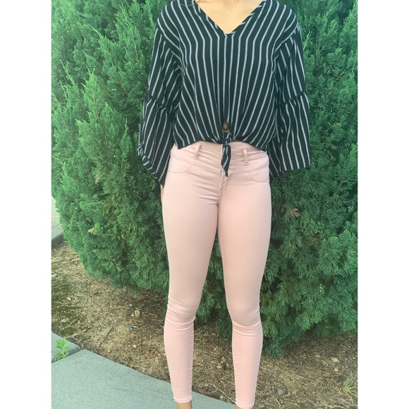 Denim - Women’s Mid Rise Skinny Jeans - Vintage Rose